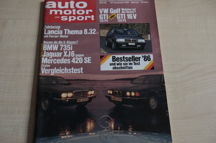 Deckblatt Auto Motor und Sport (26/1986)